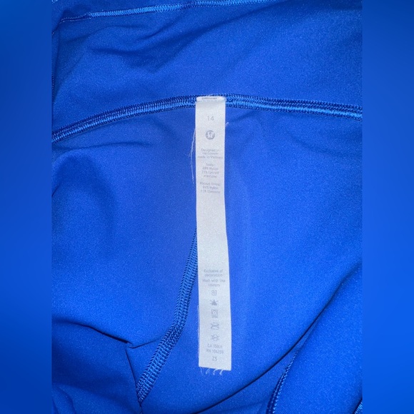 Lululemon Athletica Royal Blue Leggings size 14 - Picture 3 of 3